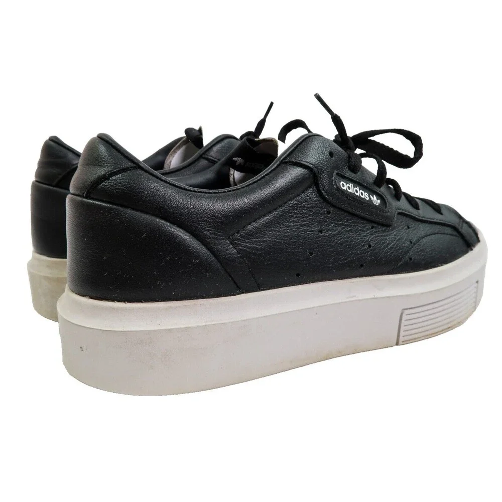 Adidas Sleek Super Chunky Sole Women's Size 10 Lace Up Low Top White Black
